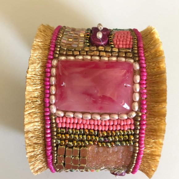 LAMANI SF Handcrafted Embellished Cuff Bracelet - Picture 9 of 9